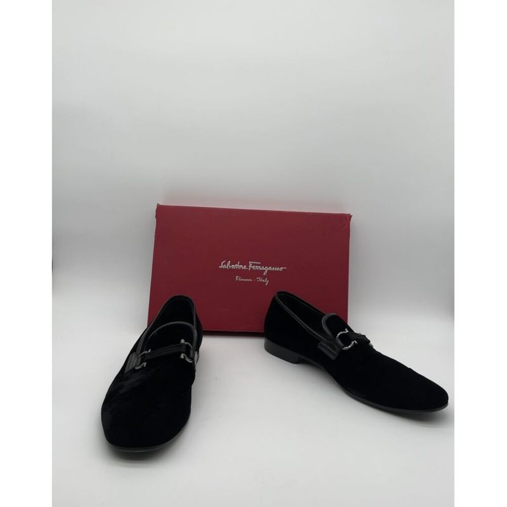 Salvatore Ferragamo Salvatore Ferragamo Men's Black Loafers velvet